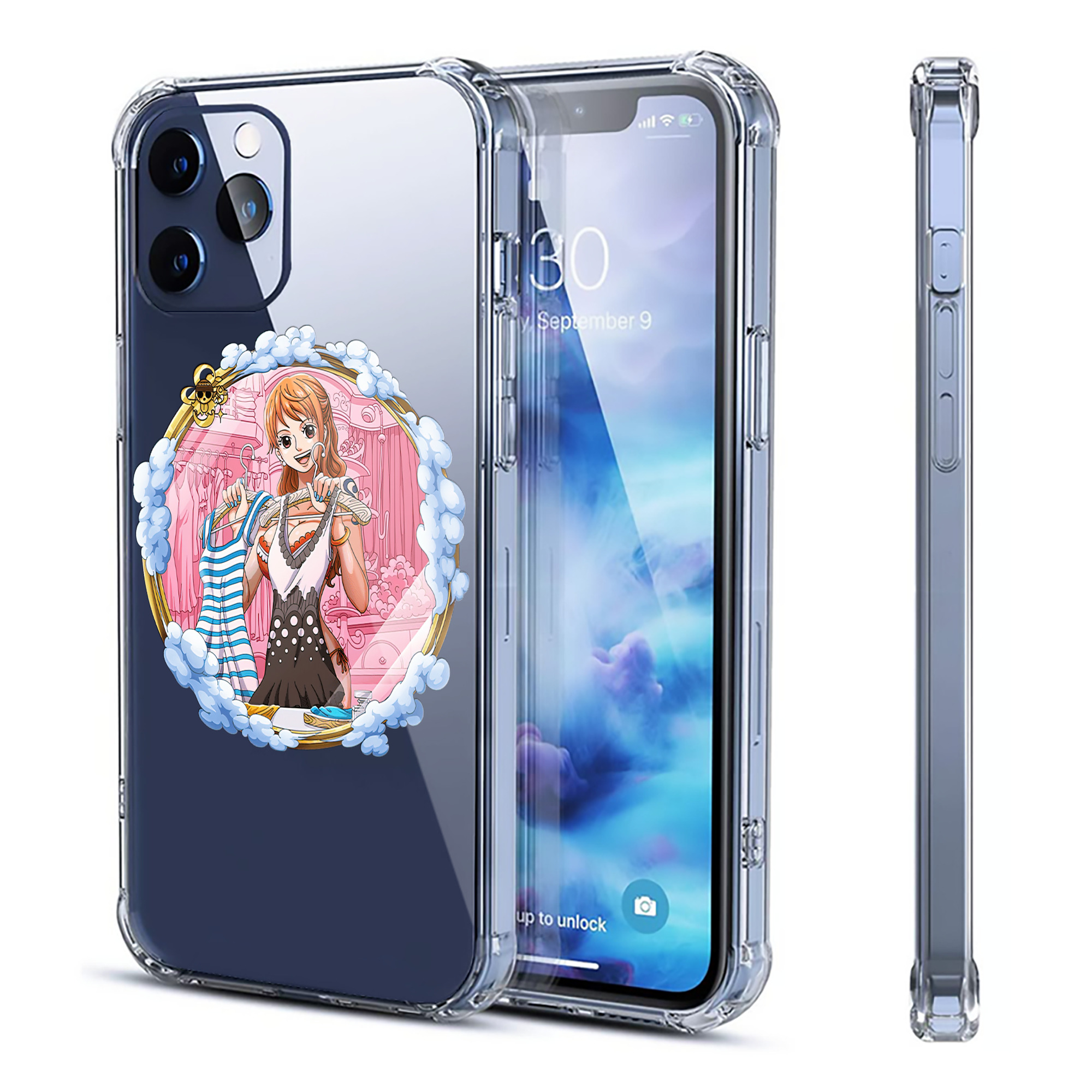 （画像用） ワンピース ナミ ONE PIECE Nami 【iPhone 12シリーズ対応】透明スマホケース（クリアソフトケース）